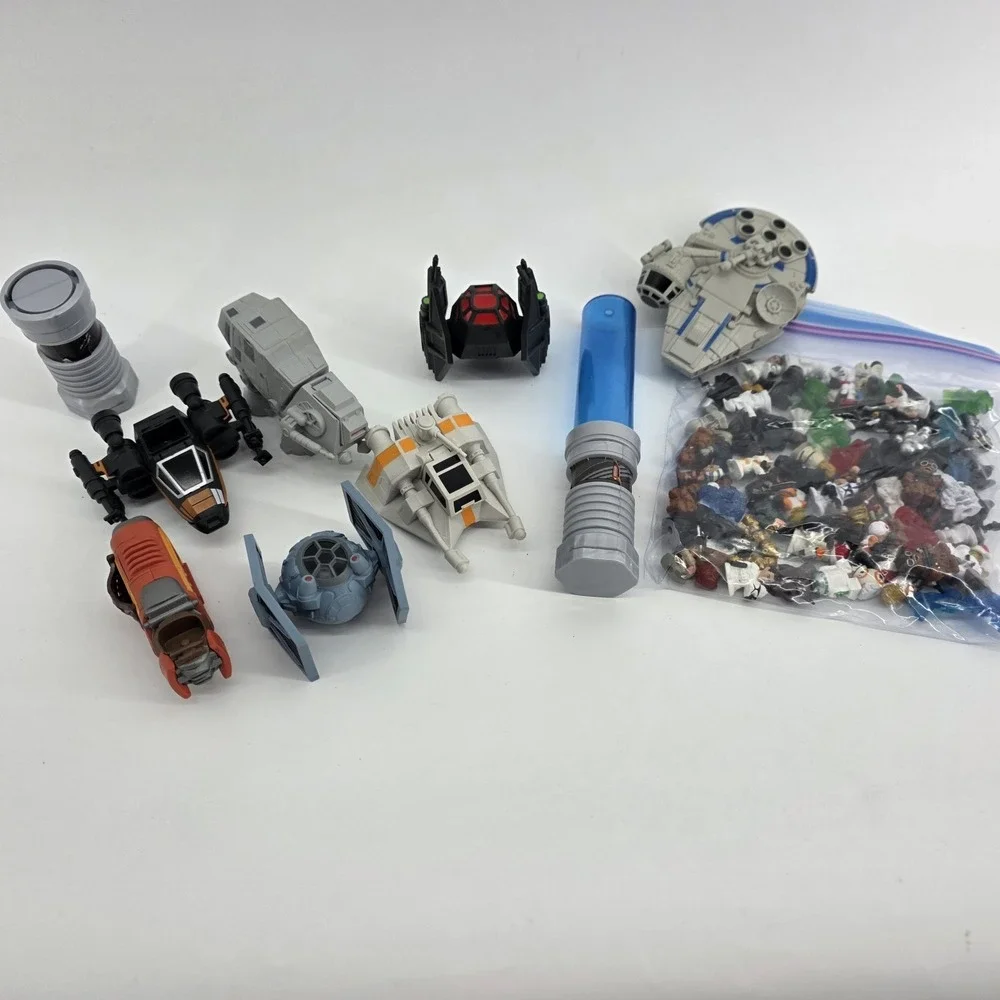 STAR WARS FIGHTER PODS Micro Mini figures Hasbro Micro Force Squinkies Large Lot